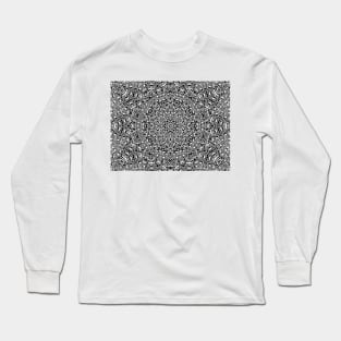 Thai pattern shapes, black and white, Vector abstract modern minimalist Long Sleeve T-Shirt